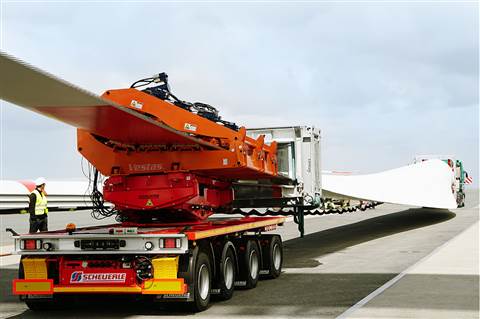 The Scheuerle RBTS was jointly developed with turbine manufacturer Vestas